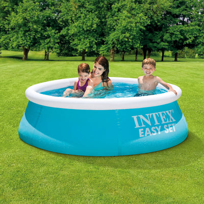 Intex 6ft x 20in Easy Set Inflatable Outdoor Kids Swimming Pool (Damaged)