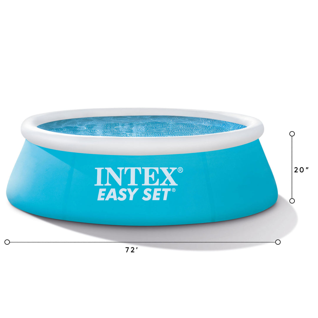 Intex 6ft x 20in Easy Set Inflatable Above Ground Swimming Pool, Blue (2 Pack) - VMInnovations