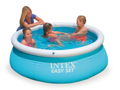 Intex 6ft x 20in Easy Set Inflatable Outdoor KidsSwimming Pool & Chlorine Tabs - VMInnovations