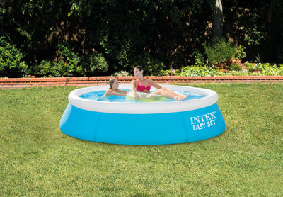 Intex 6ft x 20in Easy Set Inflatable Outdoor KidsSwimming Pool & Chlorine Tabs - VMInnovations