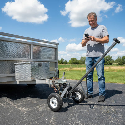 Tow Tuff Dual-Pull Trailer Dolly Cart with 12 Inch Flat-Free Tires (Open Box) - VMInnovations