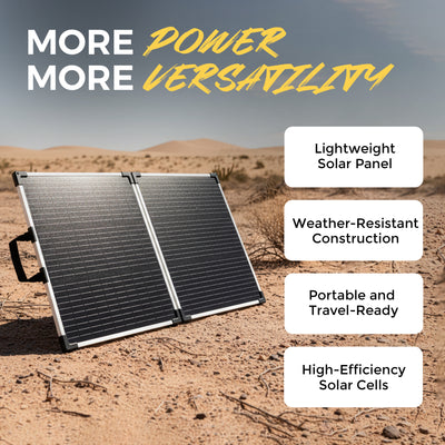 Lion Energy 100 Watt 24V Portable Solar Panel for RV, Outdoor Camping (Open Box) - VMInnovations