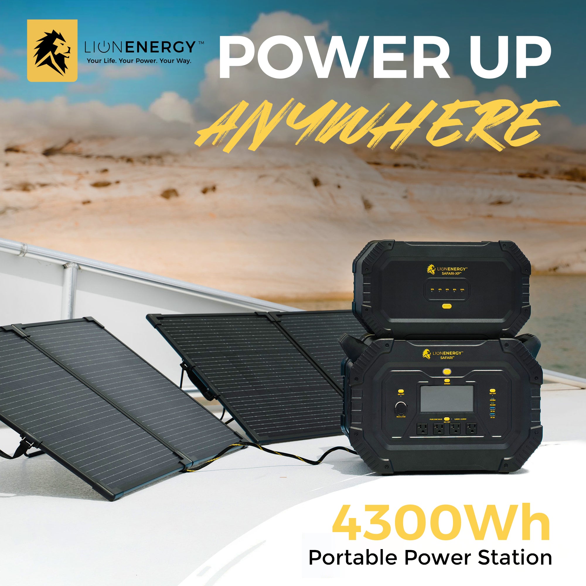 Lion Energy Expansion XP, Portable Power Station, 4300 Wh Capacity (Open Box) - VMInnovations