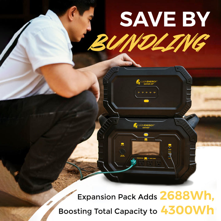 Lion Energy Safari Expansion Pack XP, Portable Power Station, 4300 Wh Capacity