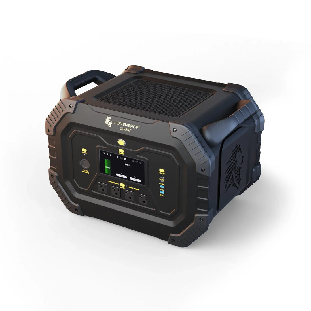 Lion Energy Solar Power Generator, Multiple Outputs, 3,000 Watts (Open Box)