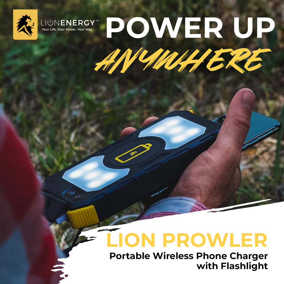 Lion Energy Prowler Power Bank, Portable Phone Charger w/Flashlight (Open Box)