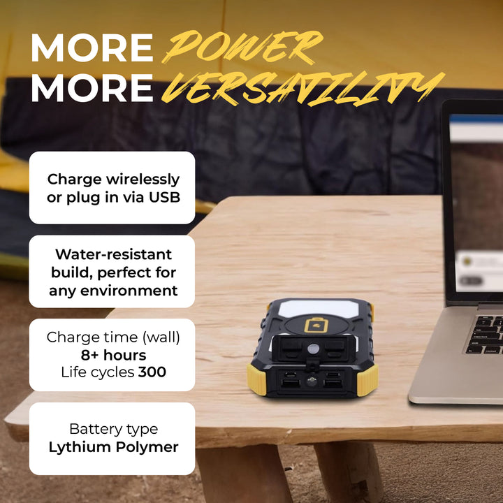 Lion Energy Prowler Power Bank, Portable Wireless Phone Charger with Flashlight - VMInnovations