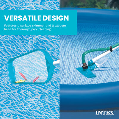 Intex 28002E Maintenance Pool Kit Vacuum Skimmer & Pole (Pool Sold Separately)
