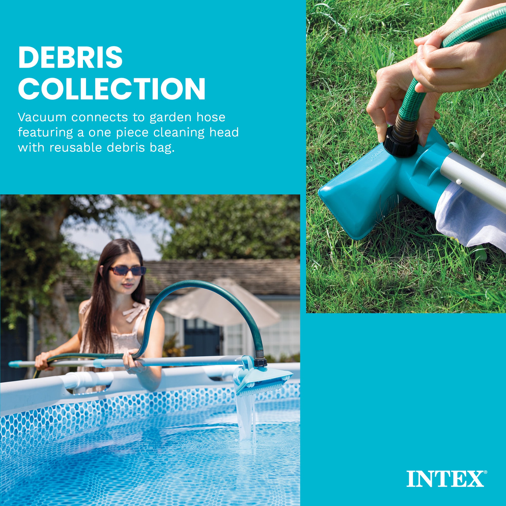 Intex Cleaning Maintenance Swimming Pool Kit w/ Vacuum & Pole |28002E (Open Box)