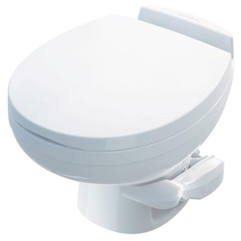 Aqua Magic Residence RV Low Profile Toilet w/ Hand Sprayer, White (Open Box)
