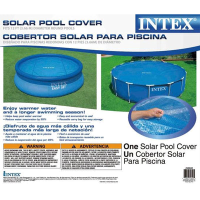 Intex 12' Pool Cover w/  12 x 2.5 Ft Metal Frame Pool w/ Intex Filters (6 Pack)
