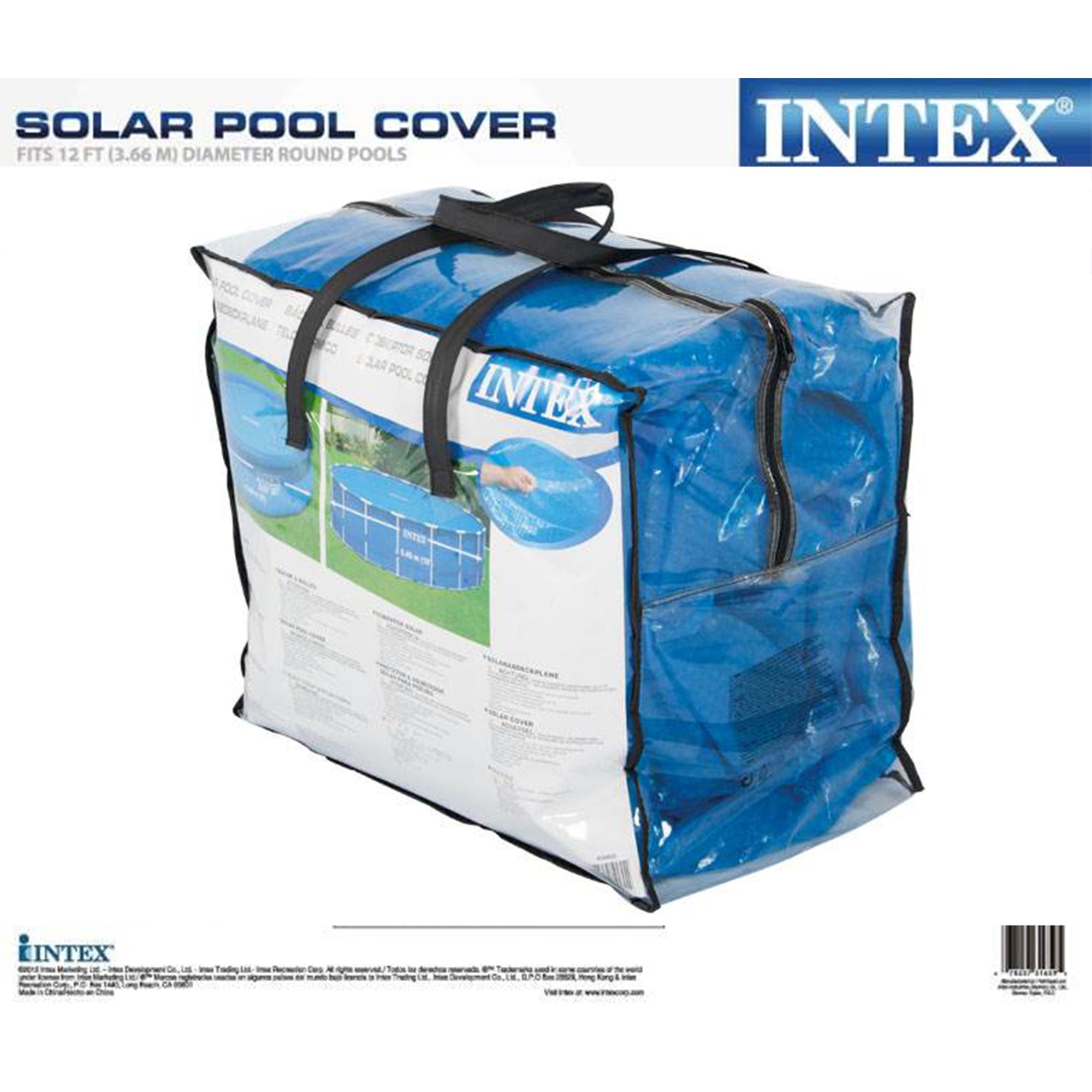 Intex 12' Pool Cover w/  12 x 2.5 Ft Metal Frame Pool w/ Intex Filters (6 Pack)
