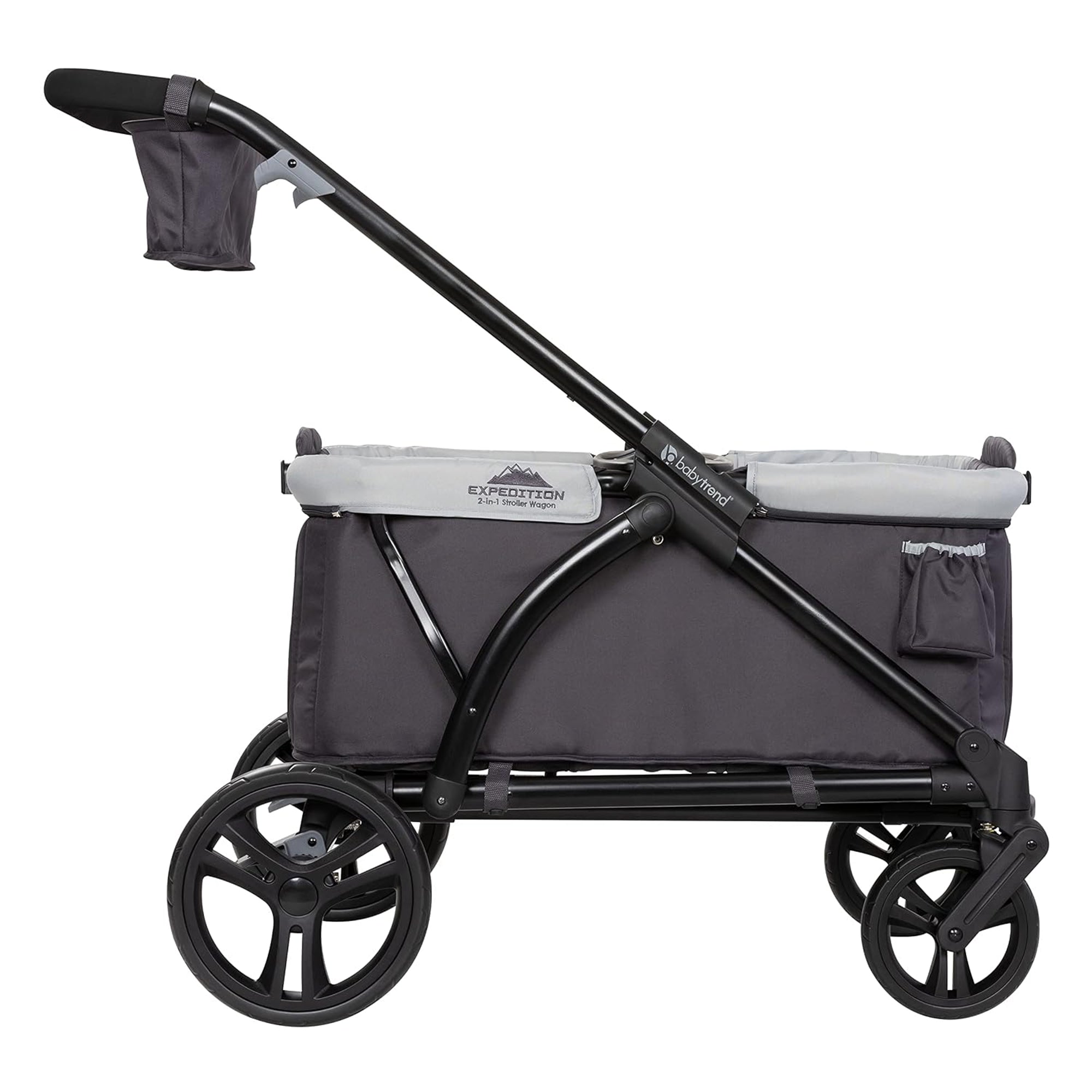 Baby Trend Expedition 2in1 Push/Pull Stroller Wagon w/ Canopy, Liberty Midnight (For Parts)