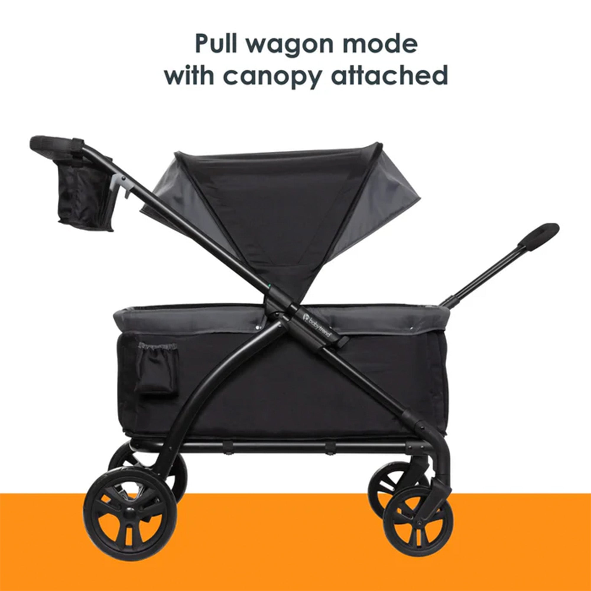 Baby Trend Expedition 2 in 1 Push or Pull Stroller Wagon w/ Canopy, (Open Box)