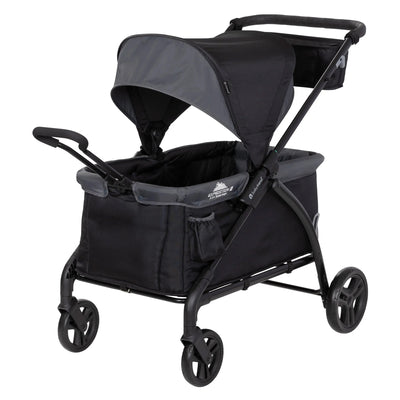 Baby Trend Expedition 2 in 1 Push or Pull Stroller Wagon w/ Canopy, Madrid Black (For Parts)