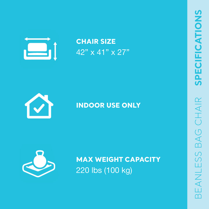 Intex Inflatable Contoured Corduroy Beanless Bag Lounge Chair, Gray (5 Pack)