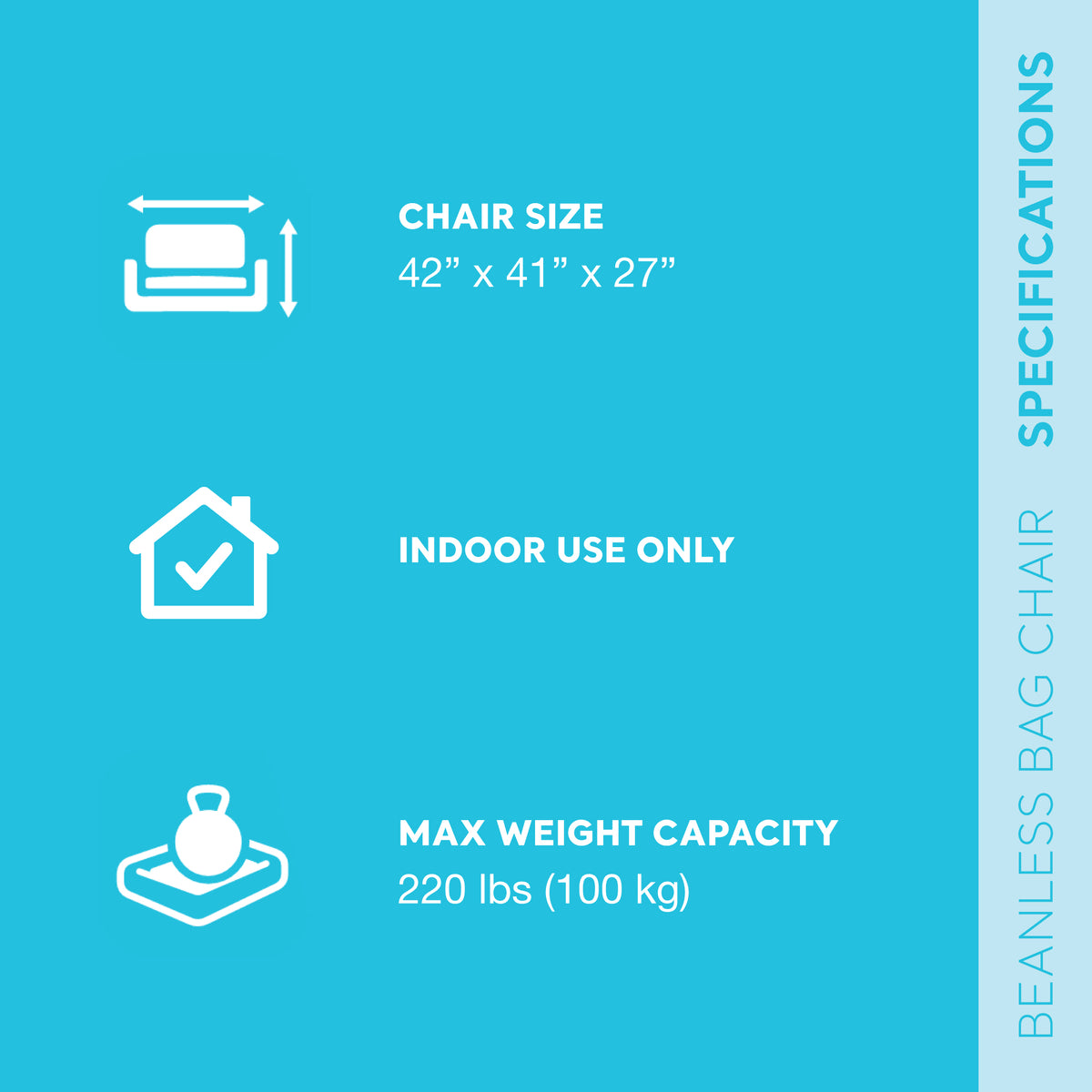 Intex Inflatable Beanless Bag Chair, Portable Blowup Lounge Seating, 6 Pack Gray