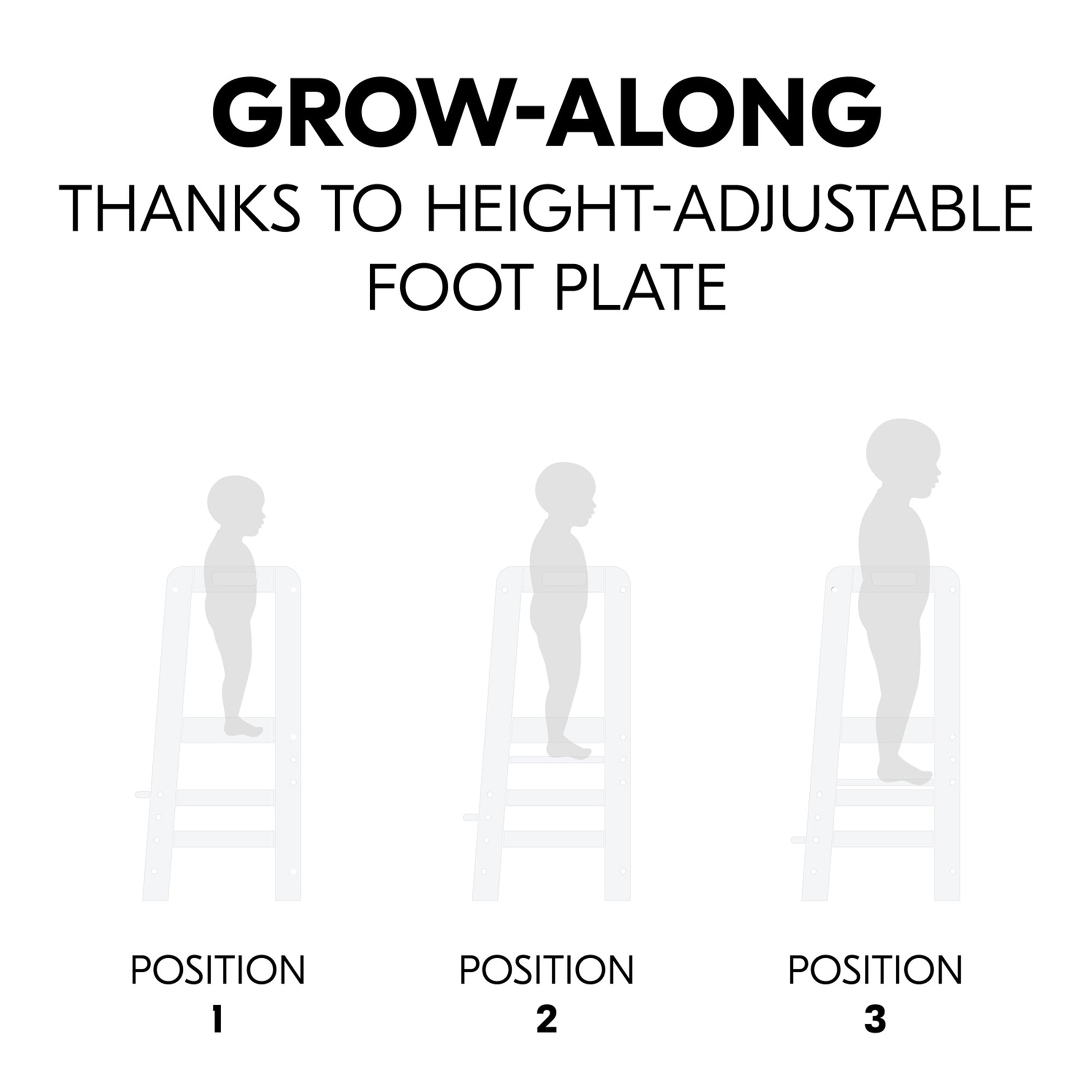 hauck Learn N Explore Montessori Toddler Tower, Wooden Kitchen Stool, White - VMInnovations