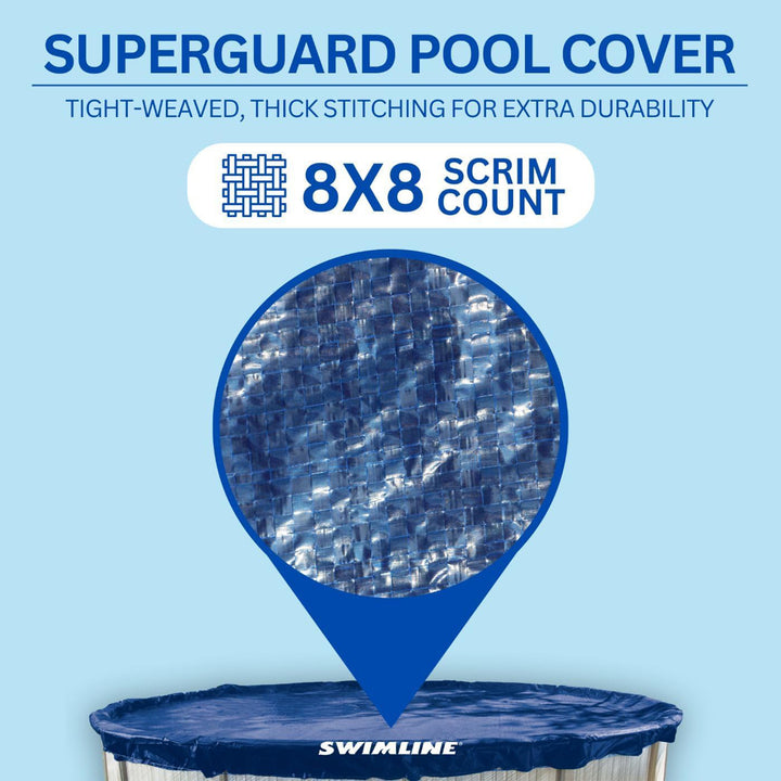Swimline Hydrotools Supreme Guard Winter Cover, 12'x18' Above Ground Oval Pools