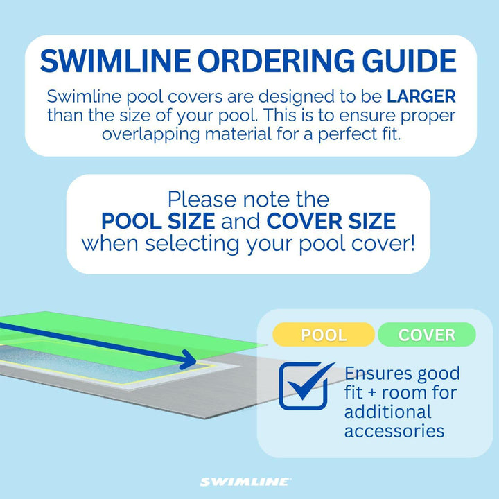 Swimline Hydrotools Silver King Winter Pool Cover for 16 x 32 Ft Inground Pools