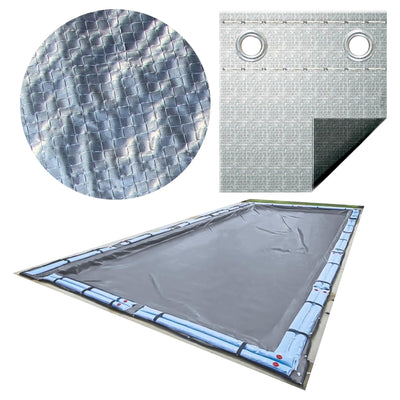 Swimline Hydrotools Silver King Winter Pool Cover for 18 x 36 Ft Inground Pools - VMInnovations