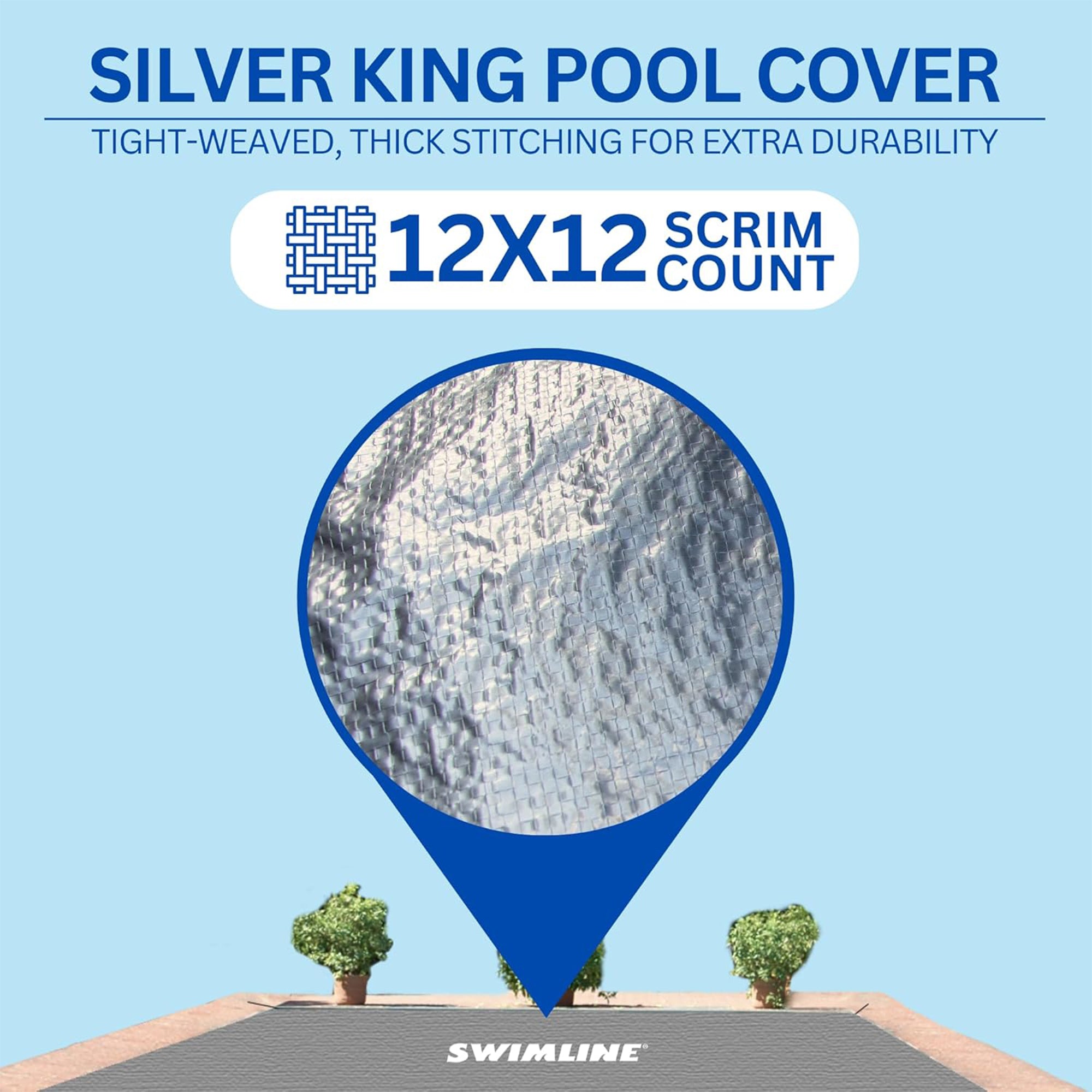 Swimline Hydrotools Silver King Winter Pool Cover for 25 x 50 Ft (Open Box) - VMInnovations