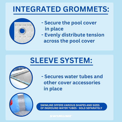 Swimline Hydrotools Silver King Winter Pool Cover for 30 x 50 Ft Inground Pools - VMInnovations
