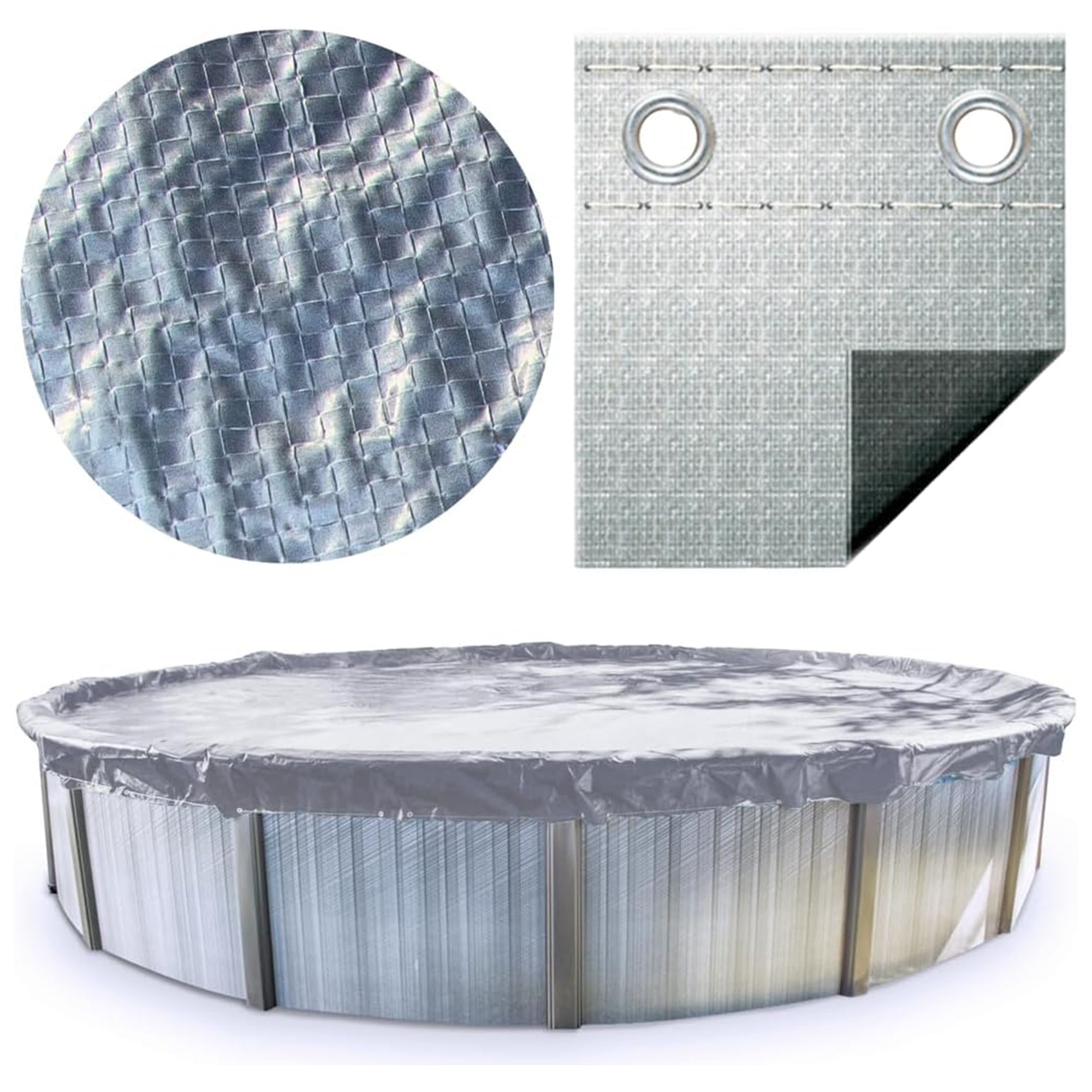 Swimline Hydrotools Silver King Winter Cover for 16x32 Ft Above Ground Pools - VMInnovations