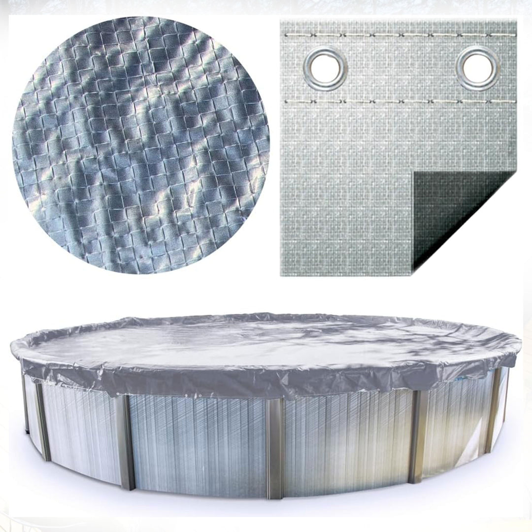 Swimline Hydrotools Silver King Winter Cover for 21x42 Ft Above Ground Pools