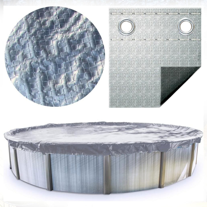 Swimline Hydrotools Silver King Winter Cover for 21x42 Ft Above Ground Pools
