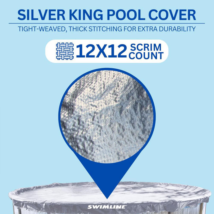 Swimline Hydrotools Silver King Winter Cover for 21x42 Ft Above Ground Pools