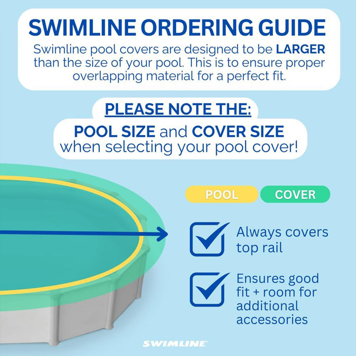 Swimline Hydrotools Silver King Winter Cover for 21x42 Ft Above Ground Pools