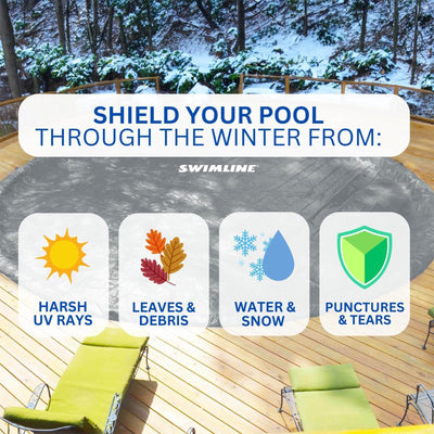 Swimline Hydrotools Silver King Winter Cover for 21 Ft Round Pools (Open Box)