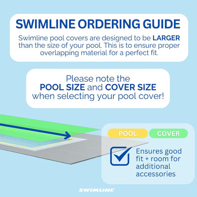 Swimline Hydrotools Ripstopper Winter Pool Cover for 25x45 Ft Above Ground Pools - VMInnovations