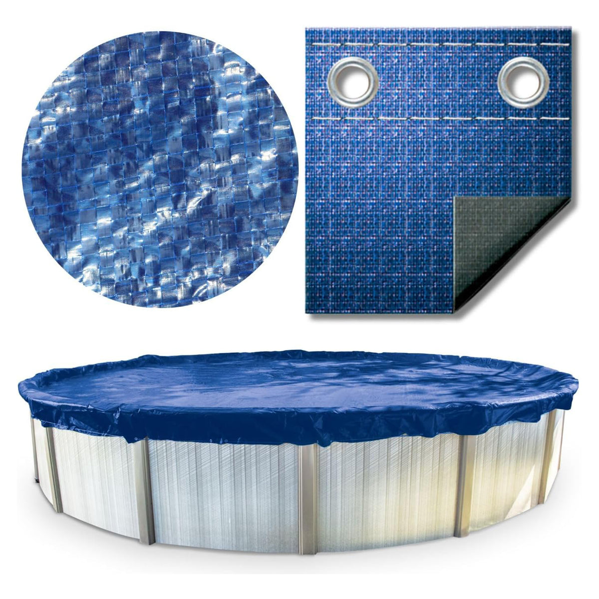 Swimline Hydrotools Supreme Guard Winter Cover for 12' Round Pools (Open Box) - VMInnovations