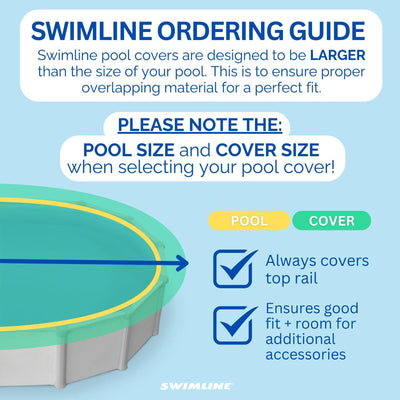 Swimline Hydrotools Supreme Guard Winter Cover for 18' Round Pools (Open Box) - VMInnovations