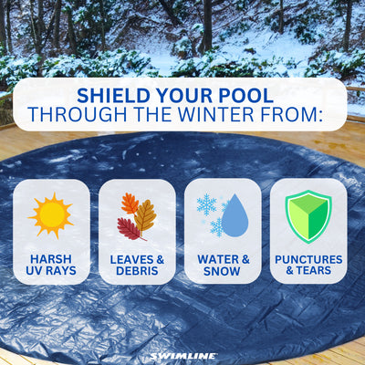 Swimline Hydrotools Supreme Guard Winter Cover for 12' x 20' Above Ground Pools - VMInnovations