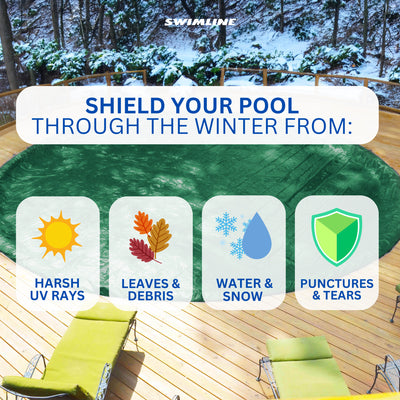 Swimline Hydrotools Supreme Guard Winter Cover for 15' x 27' Above Ground Pools - VMInnovations