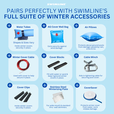Swimline Hydrotools Supreme Guard Winter Cover for 15' x 27' Above Ground Pools - VMInnovations