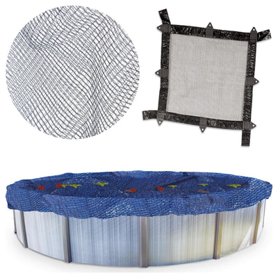 Swimline Hydrotools Leaf Net Winter Pool Cover for 15x27 Ft Above Ground Pools - VMInnovations