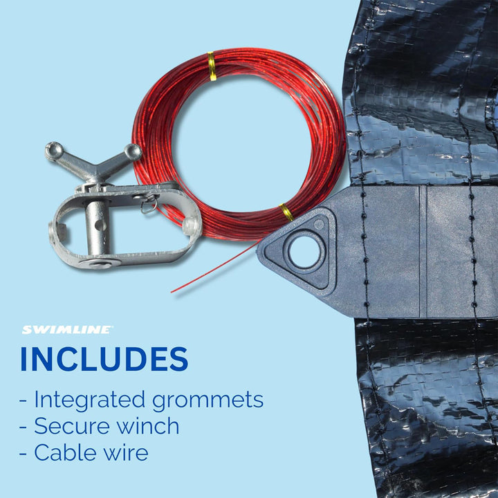 Swimline Hydrotools Leaf Net Winter Pool Cover for 16x25 Ft Above Ground Pools