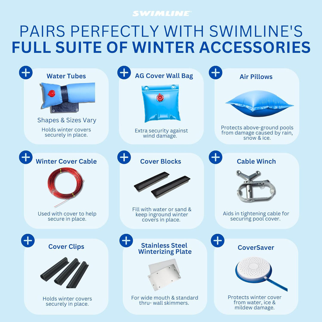 Swimline Hydrotools Leaf Net Winter Pool Cover for 16x25 Ft Above Ground Pools