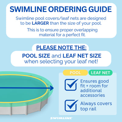 Swimline Hydrotools Leaf Net Winter Pool Cover for 21x43 Ft Above Ground Pools - VMInnovations