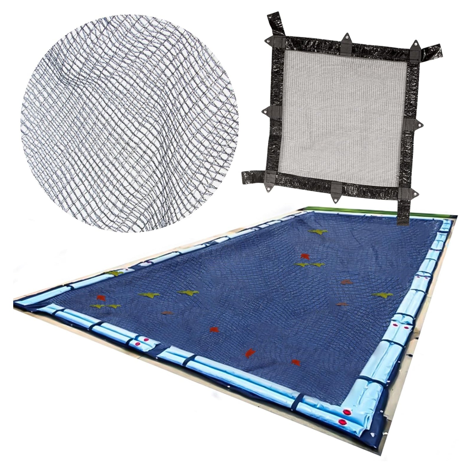 Swimline Hydrotools Leaf Net Winter Pool Cover for 12x20 Ft Above Ground Pools - VMInnovations