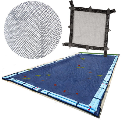 Swimline Hydrotools Leaf Net Winter Pool Cover for 14x28 Ft Above Ground Pools - VMInnovations