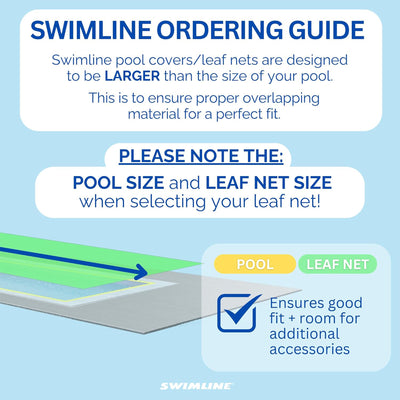 Swimline Hydrotools Leaf Net Winter Pool Cover for 16x36 Ft Above Ground Pools - VMInnovations