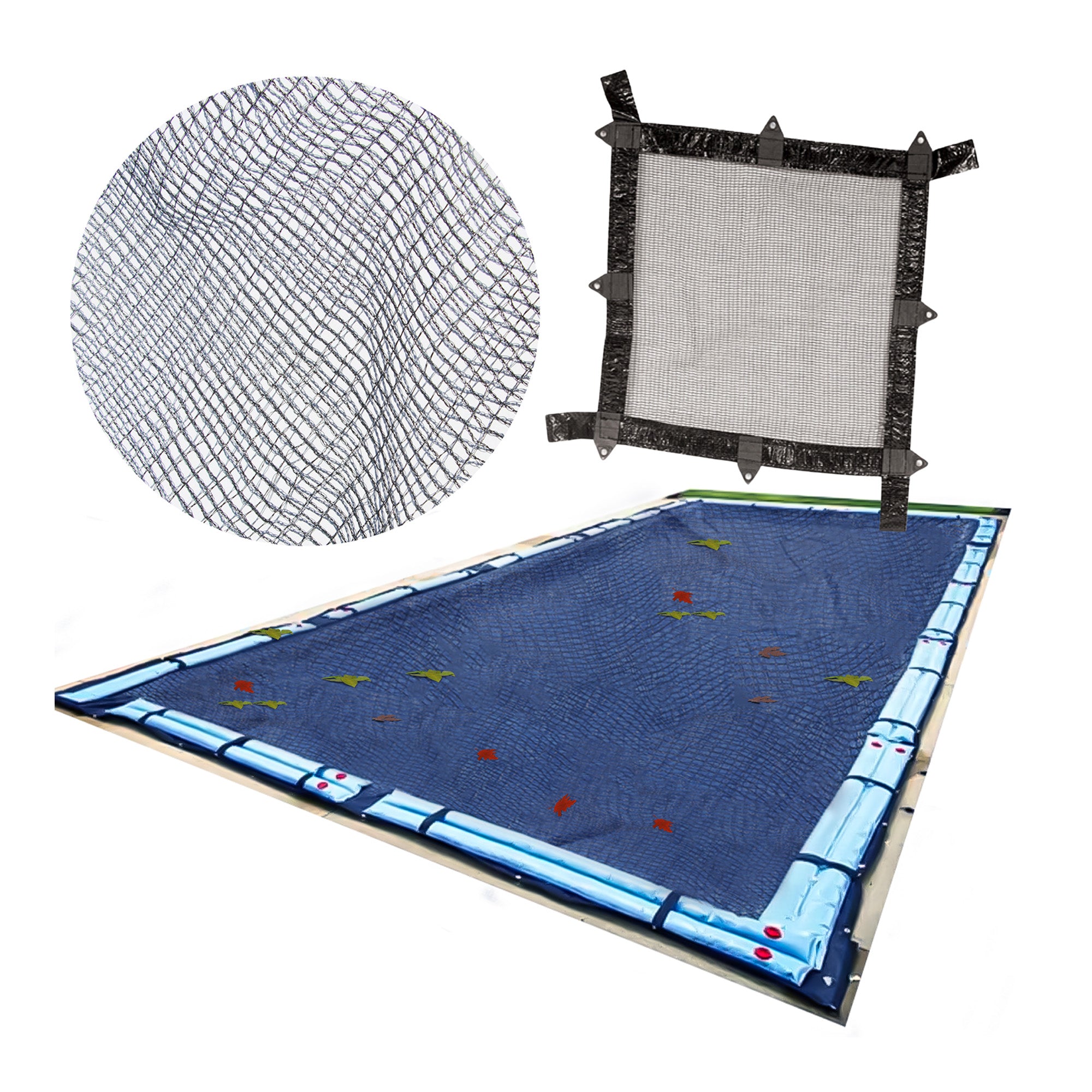 Swimline Hydrotools Leaf Net Winter Pool Cover for 18x40 Ft Above Ground Pools - VMInnovations