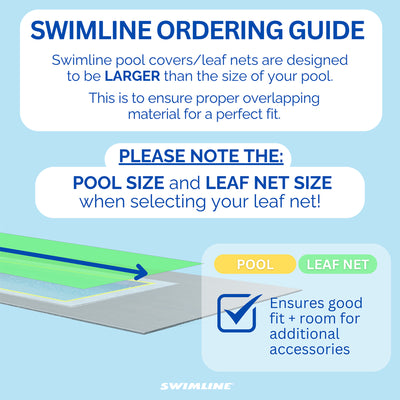 Swimline Hydrotools Leaf Net Winter Pool Cover for 18x40 Ft Above Ground Pools - VMInnovations