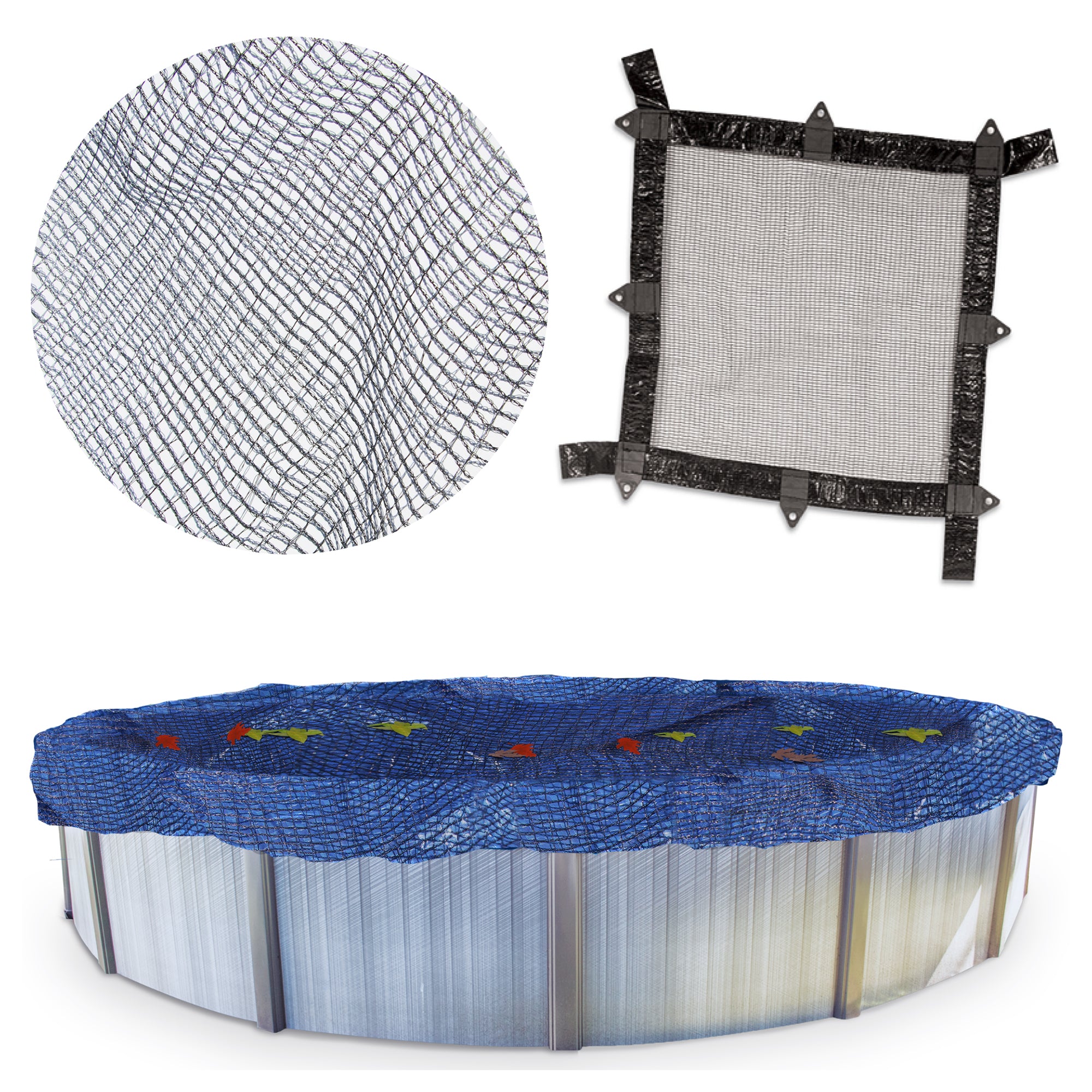 Swimline Hydrotools Winter Leaf Net, Cover for Above Ground Pool, 24x49’, Black - VMInnovations