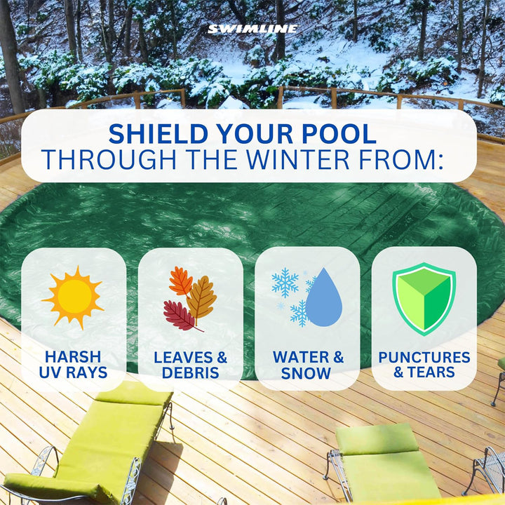 Swimline Hydrotools Supreme Guard Winter Cover for 12' Above Ground Round Pools